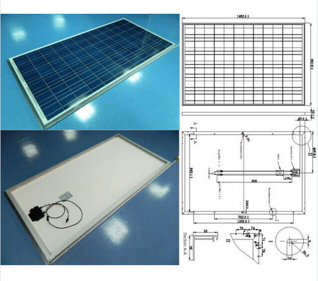 módulo poli do picovolt do telhado 260W, eficiência modular industrial do módulo dos painéis solares 2%
