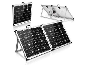 Quadro de alumínio resistente portátil preto e pé dos painéis solares da mala de viagem