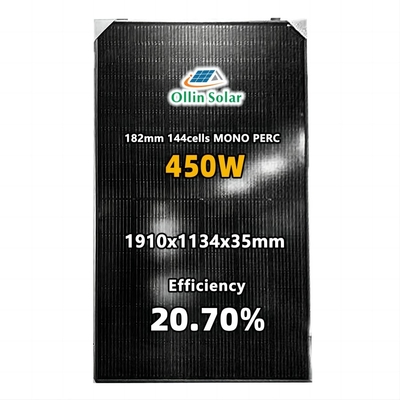 comprar TODO O painel solar Kit For Homes pilha Monocrystalline preta dos painéis solares de painel solar de 440W 445W 450W 455W 460W da meia online manufacture