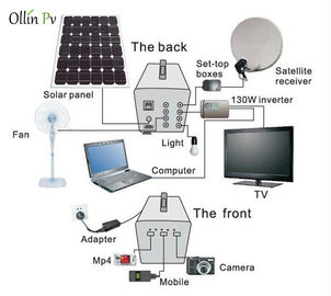 comprar carregador portátil residencial do painel 60W solar, sistema de iluminação solar para a casa online manufacture