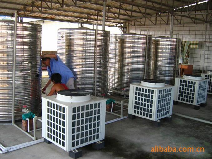 Sistema de aquecimento comercial de água do painel 5000l solar combinado com o híbrido da bomba de calor 2