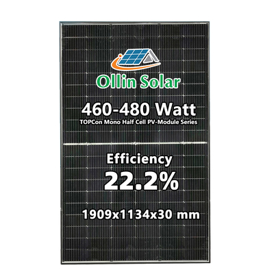 TOPCON N TYPE 480W N TYPE MONOCRYSTALLINE PAINEL SOLAR