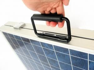 Proteção de relâmpago que dobra os painéis solares com pés de borracha antiderrapantes
